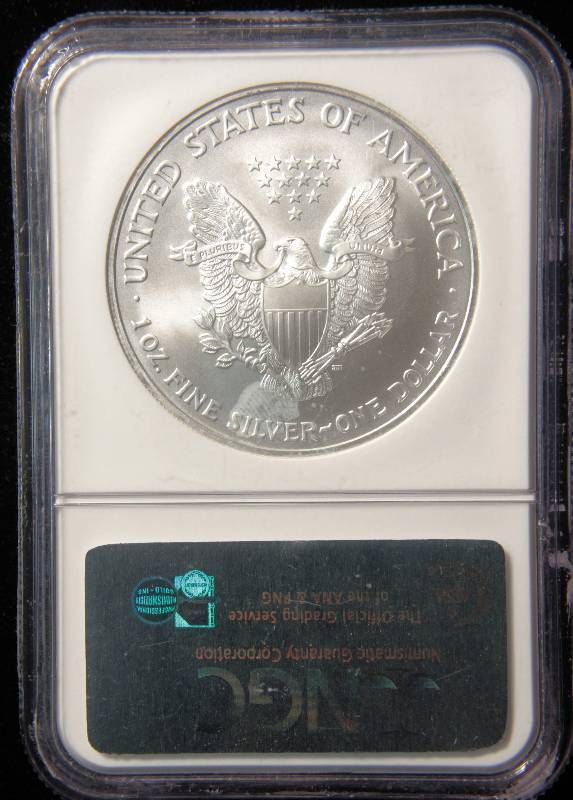 2005 1 TROY OZ. .999 FINE SILVER US SILVER EAGLE NGC MS69 CERTIFIED