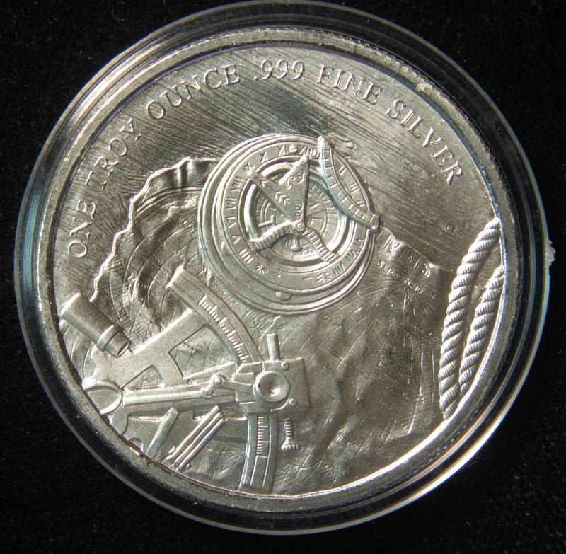 1 TROY Oz. .999 FINE SILVER ROUND PROSPECTOR IN AIRTITE CAPSULE