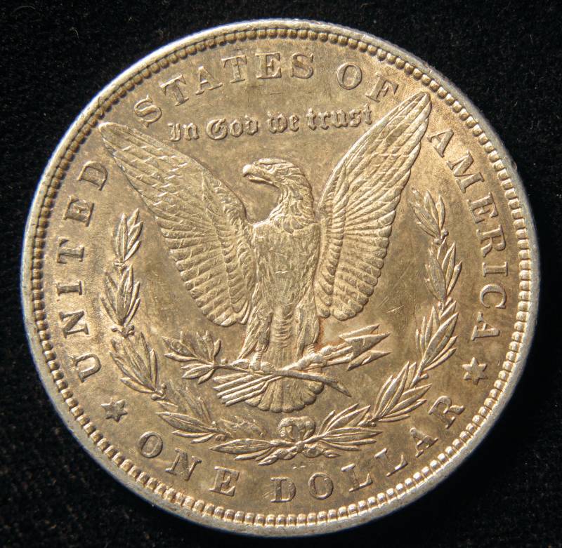 1897 MORGAN SILVER DOLLAR AU