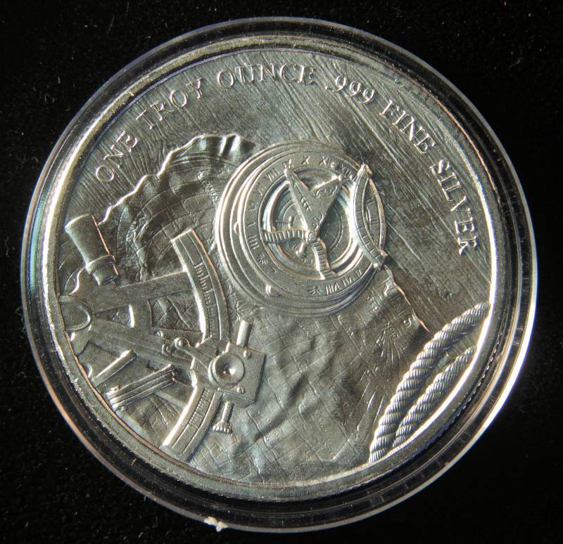 1 TROY Oz. .999 FINE SILVER ROUND PROSPECTOR IN AIRTITE CAPSULE