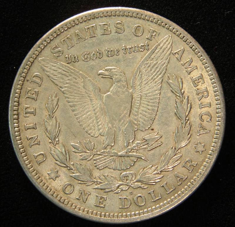 1921 D MORGAN SILVER DOLLAR XF
