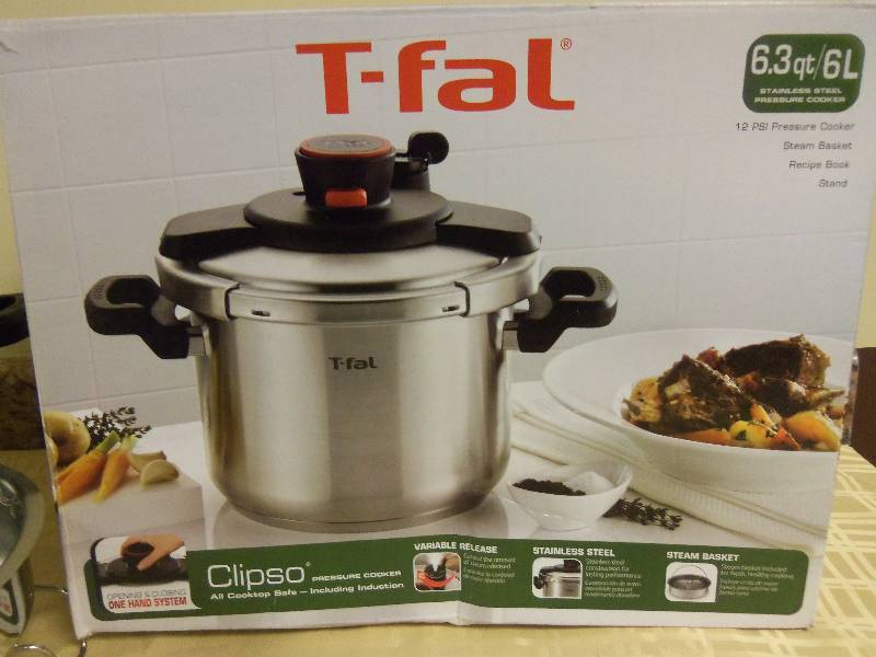  T-fal Clipso Stainless Steel Pressure Cooker 6.3 Quart