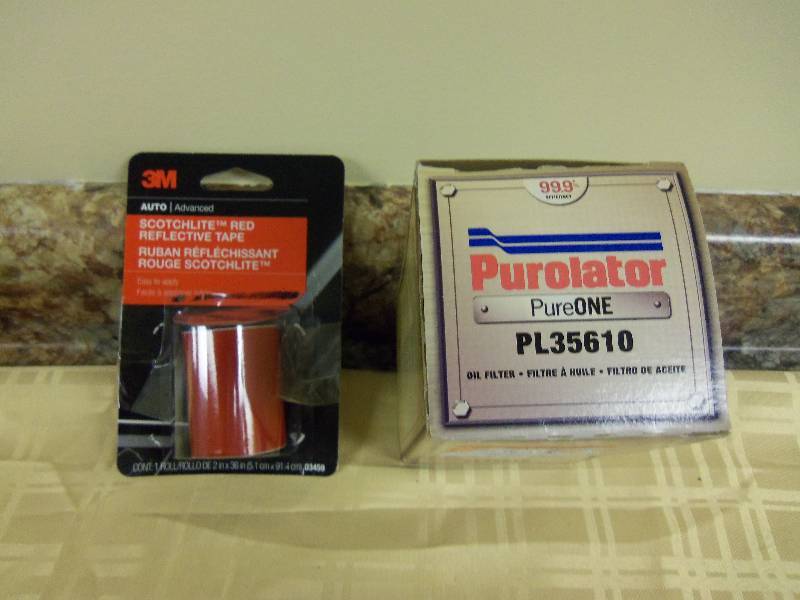 Oil Filter and Reflective Tape