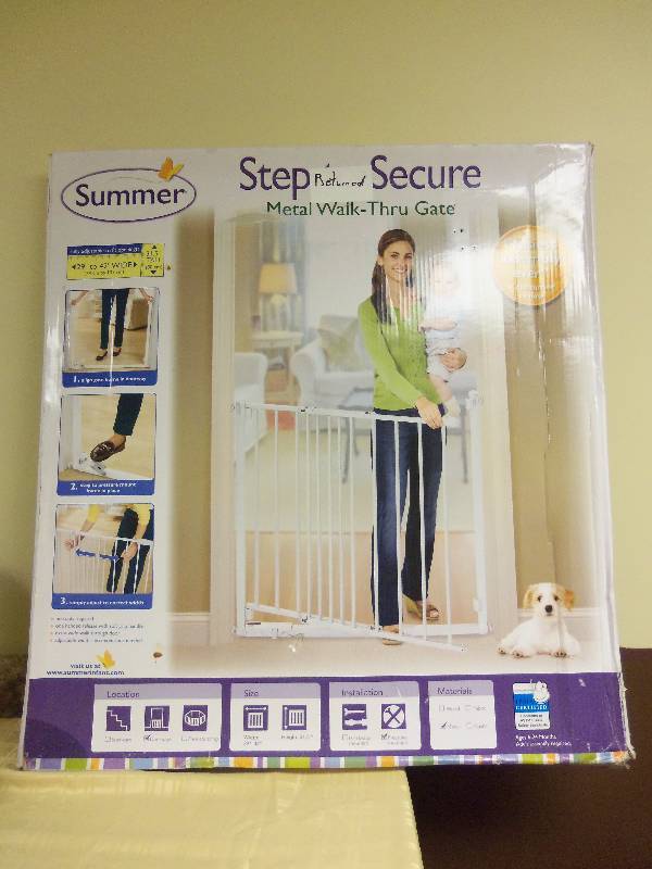 Step to Secure Metal Walk Through Gate