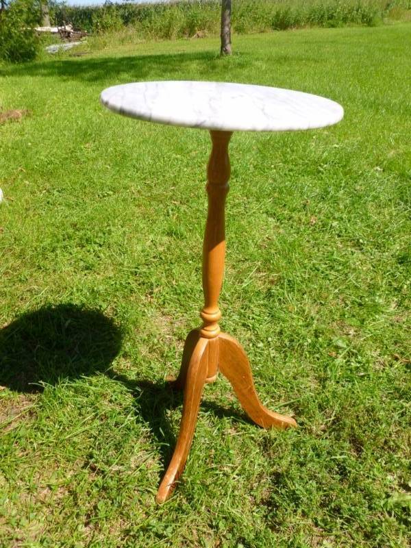 Marble Top Plant Stand