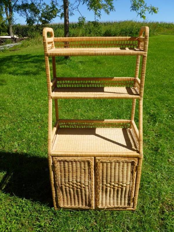 Wicker Floor Cabinet