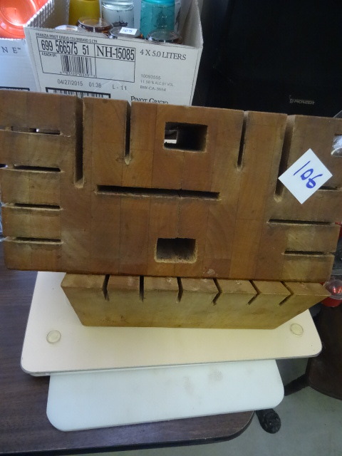 Butcher Block Knife Holder