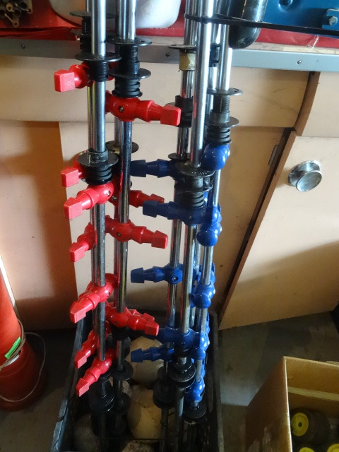Foosball Rods with Players