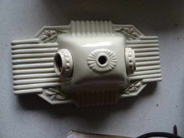 Vintage Porcelain Double Light Socket