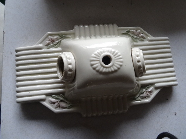 Vintage Porcelain Double Light Socket