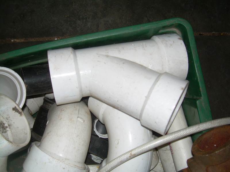 Box of pvc elbows and tees