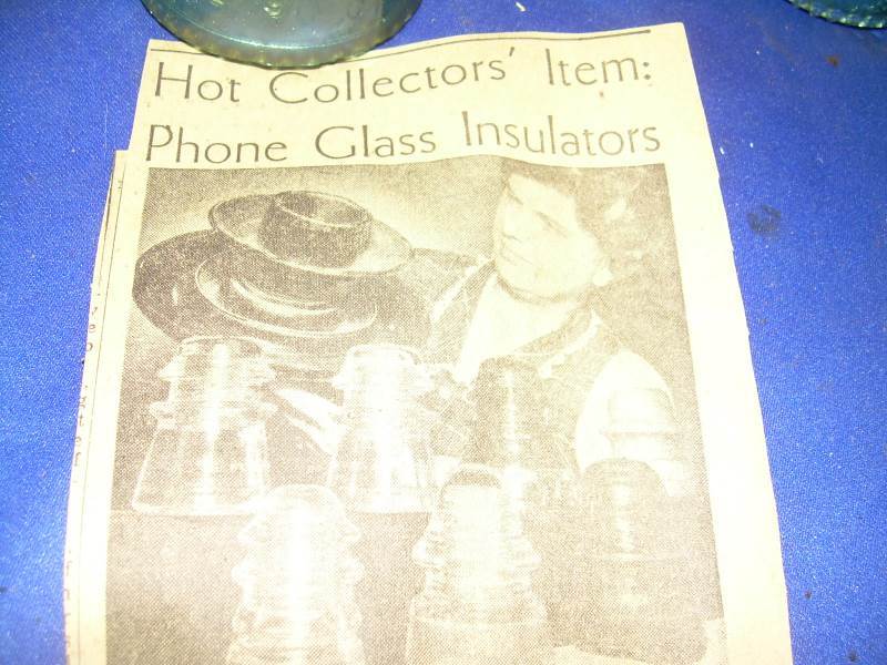 8 vintage glass insulaters