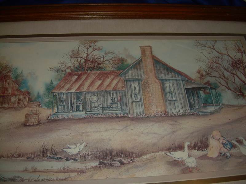 22x14 picture barn yard scene