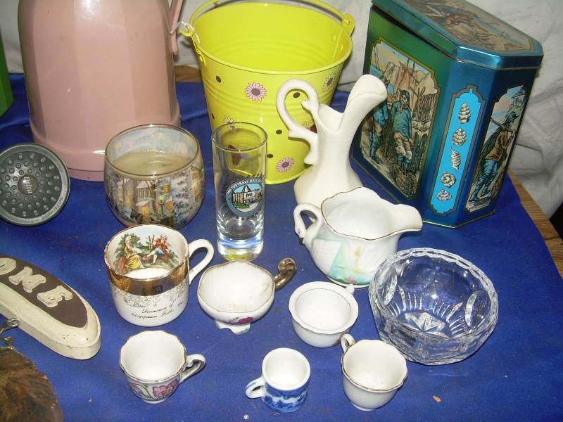 some vintage glass wear and house ware