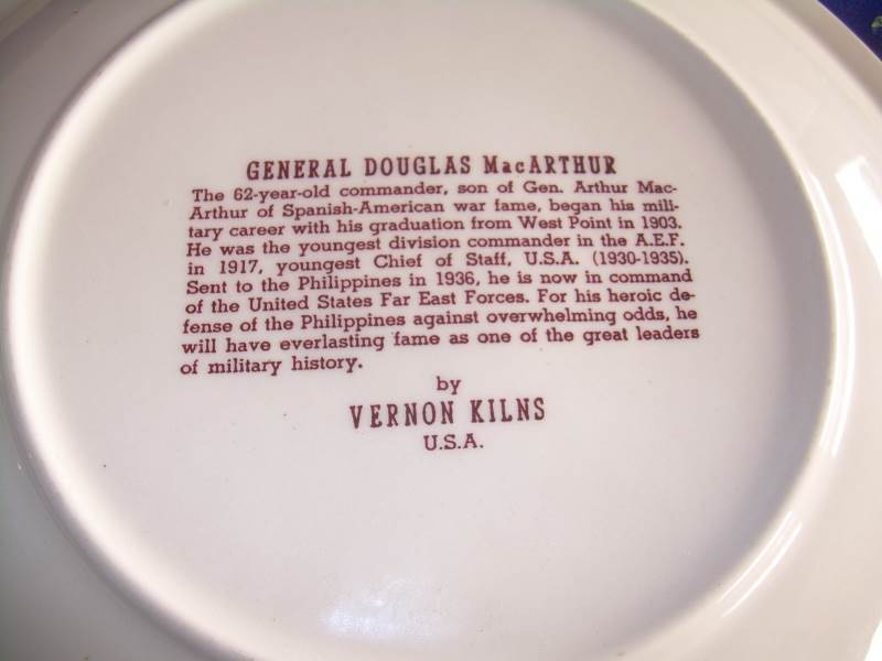 Vintage gen Douglas, mac aurther collector plates