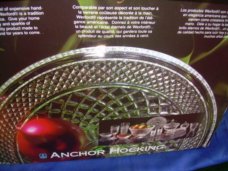 Glass punch bowl and cups