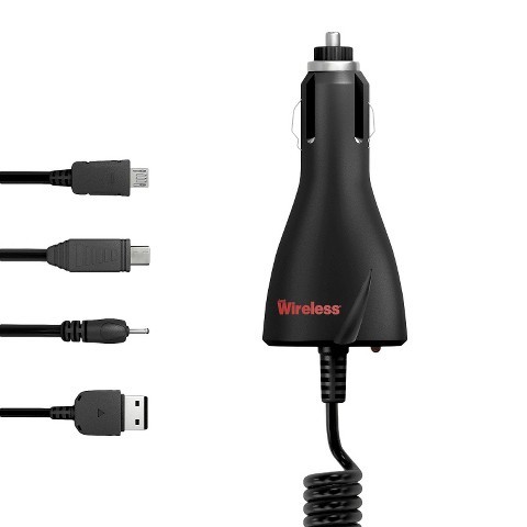 Just Wireless Universal Mobile Battery Charger with Multiple Charge Connectors - Black (03407)
