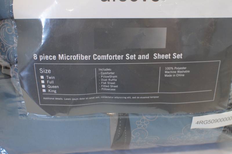 lot 1 image: alcove Messina Comforter Set  Free Sheet Set King