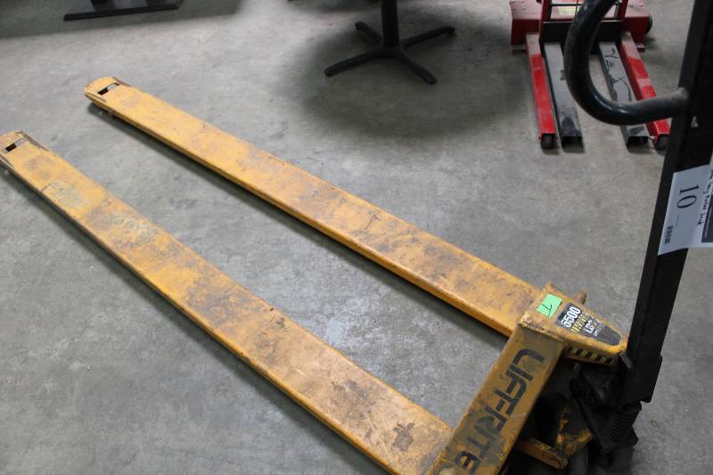 lot 10 image: Liffrite 5500 Lbs. Pallet Jack Extra Long Forks.