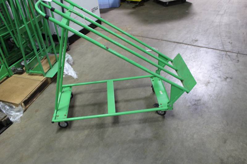 lot 41 image: Lot of (2) Metal Plant Display Carts 22 x 53 x 46.