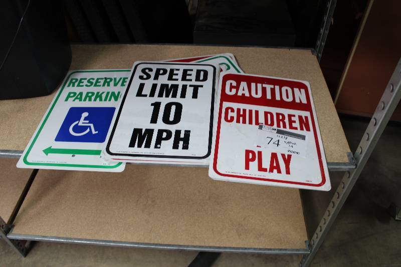 lot 74 image: Lot of (19) Road Signs 12 x 18.