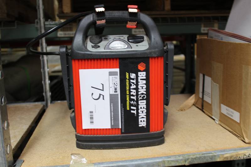 lot 75 image: Black & Decker Start It Jumper Pack Model VECO12CBD 450Amps Instant 5 Seconds 300Amps DC.