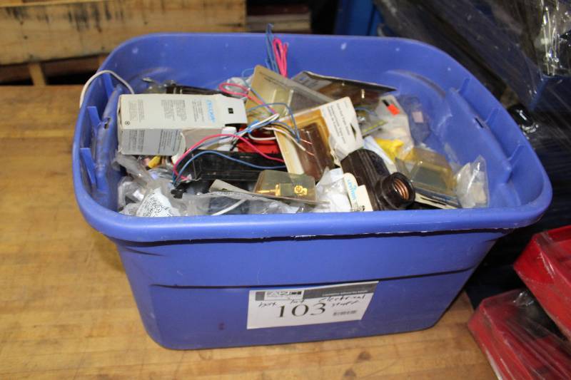 lot 103 image: Box Lot of Electrical Hardware.