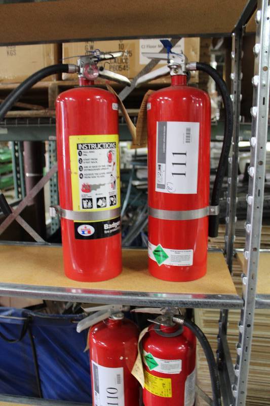 lot 111 image: Lot of (2) Fire Extinguishers.