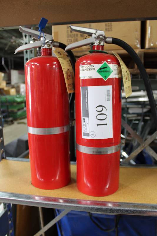 lot 109 image: Lot of (2) Fire Extinguishers.