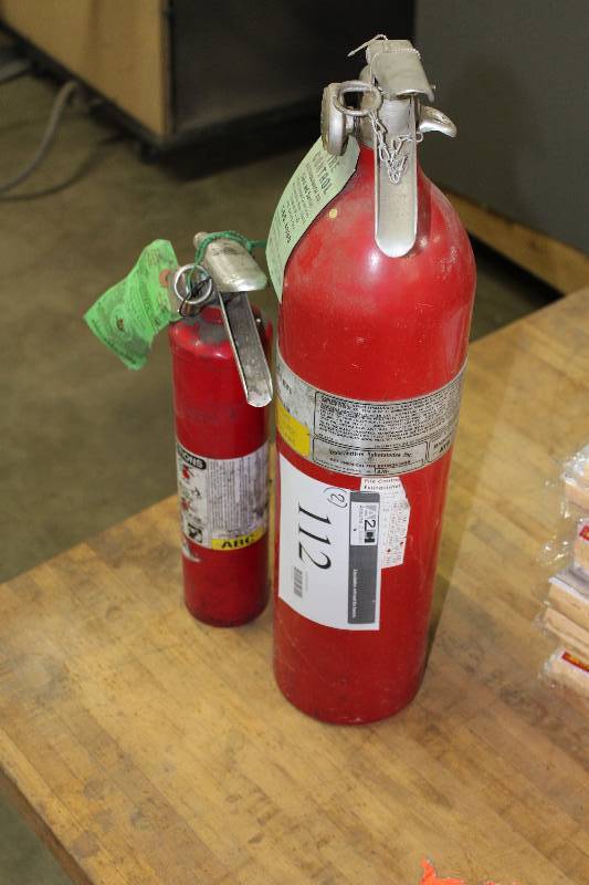 lot 112 image: Lot of (2) Fire Extinguishers.