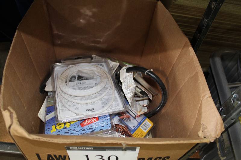 lot 130 image: Box Lot Including Magic Counter Trim Metal Hardware And More.
