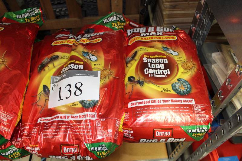 lot 138 image: Bag Lot of (2) Ortho Bug B Gon Max Insect Killer For Lawns.