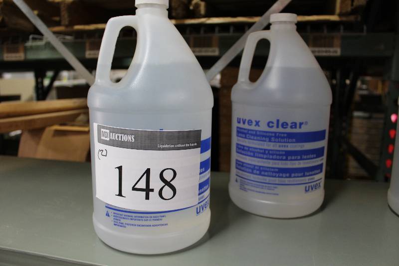 lot 148 image: Bottle Lot of (2) Uvex Clear Lens Cleaning Solutions 1 Gallon.