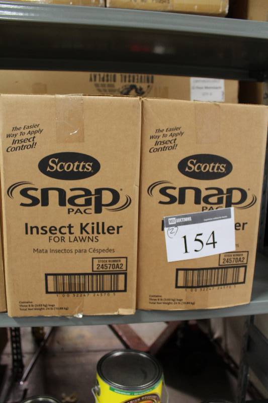 lot 154 image: Box Lot of (2) Scotts Snap Pac Fertilizer wCrabgrass Preventer.