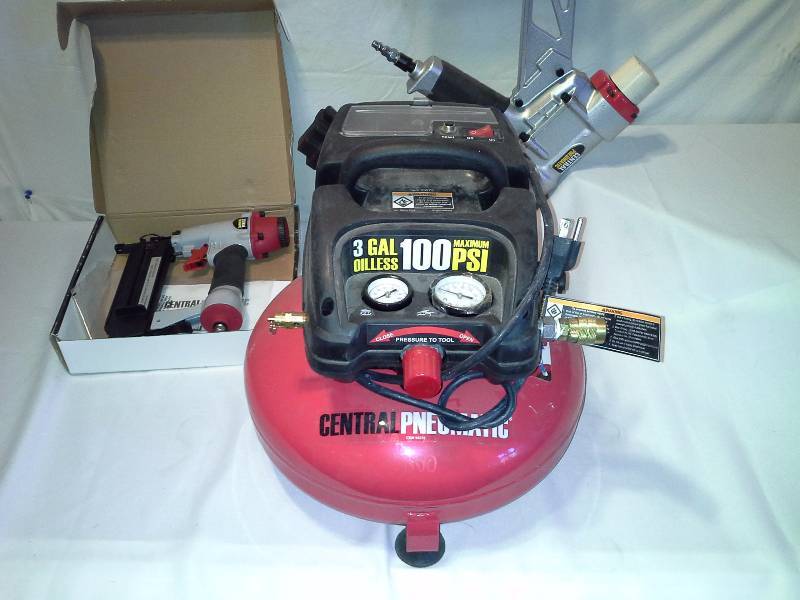 2-in-1 Flooring Air NailerStapler, 18 Gauge Brad Air Nailer, 3gal Air Compressor