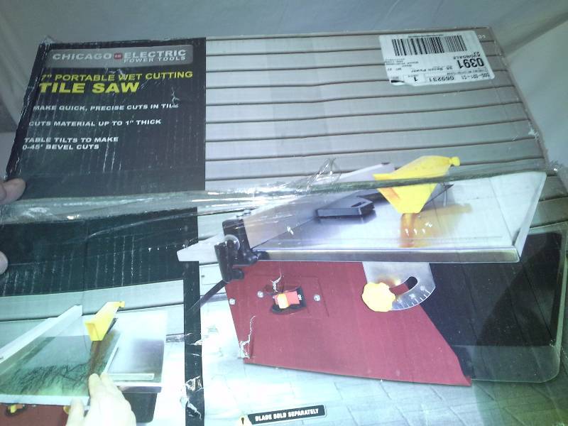 7 in. Portable Wet Cut Tile Saw