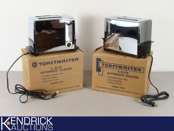 lot 27 image: 2 NOS Vintage ToastMaster 2-Slice Toasters