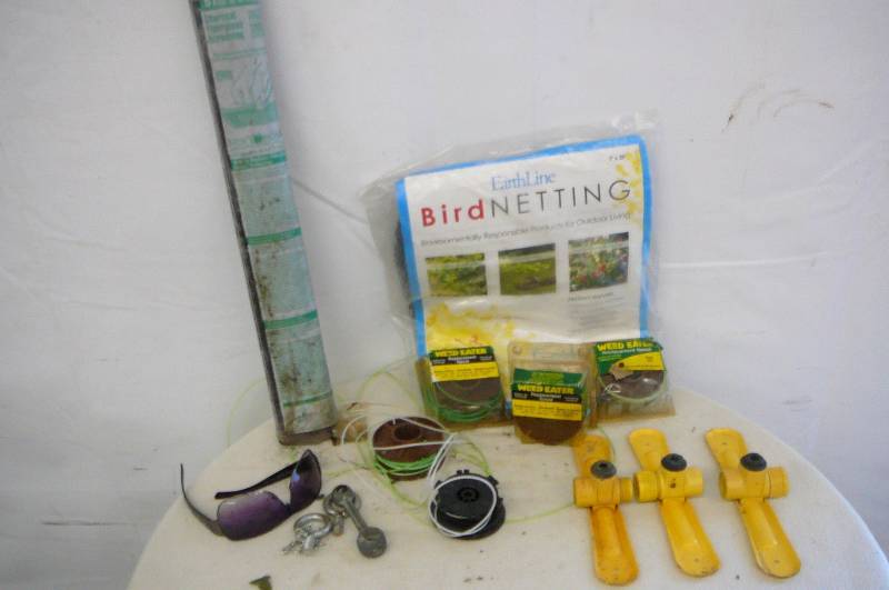 lot 30 image: Screen 24 x 84 Long Bird Netting weedeater spools etc