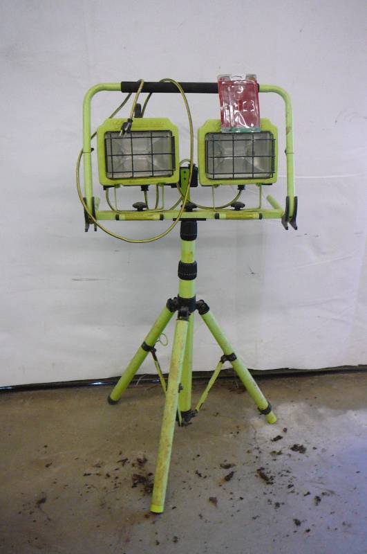 lot 3 image: Halogen Lights on adjustable stand works