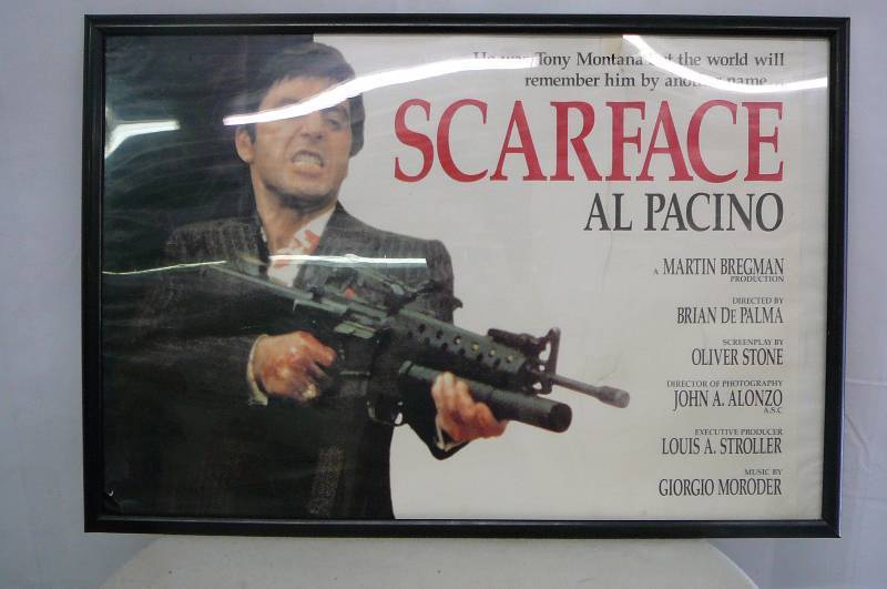 lot 52 image: Movie Poster Scar Face 37 X 25 for mancave