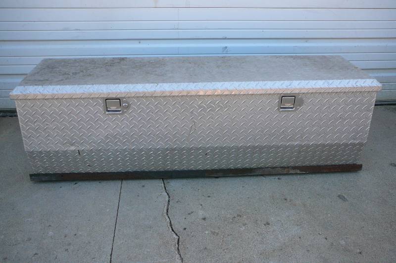 lot 8 image: Alum Tool Box 60 Long X 20 wide X 19 High