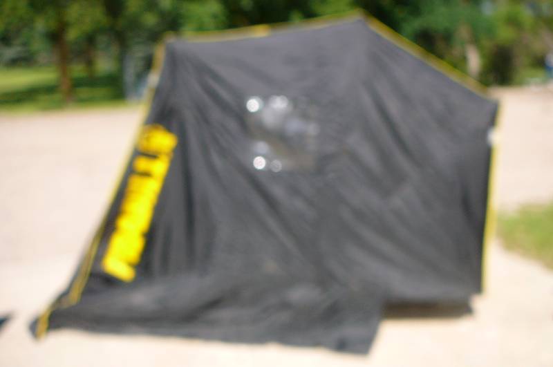 lot 9 image: Portable Fish House Frabill Arctic Armor Ranger XL Twin 2 Seats