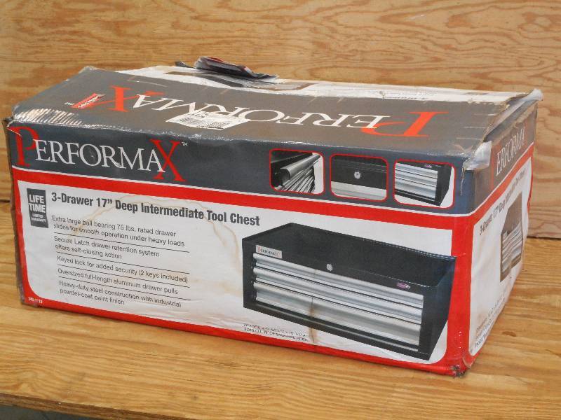 lot 20 image: Unused Performax 3-Drawer 17-Deep ...