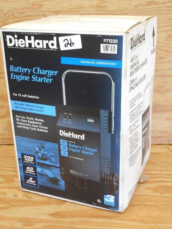 lot 26 image: Unused DieHard 12Volt 240200 Amp ...