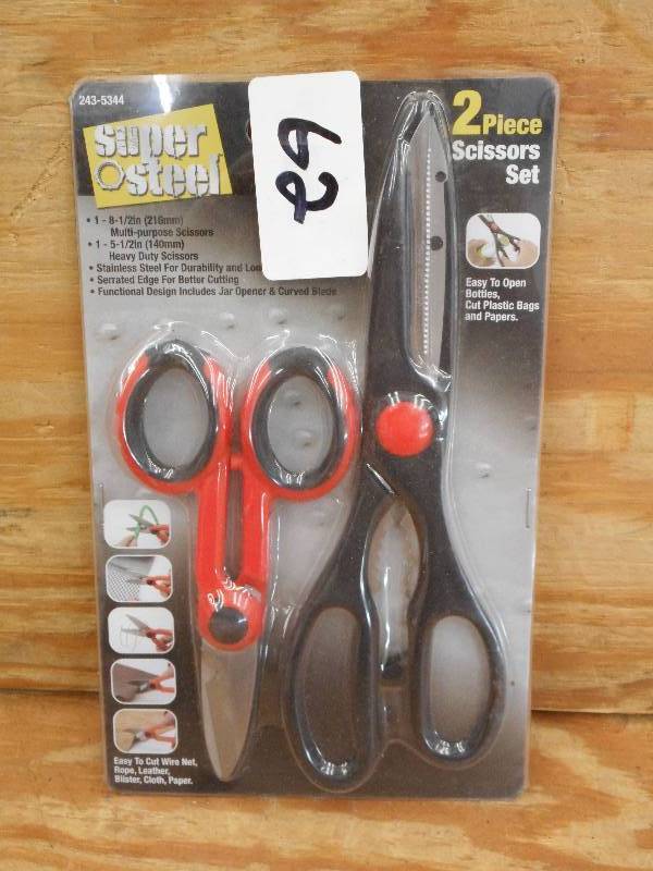 lot 62 image: Unused 2-Piece Super-Steel Scissor ...