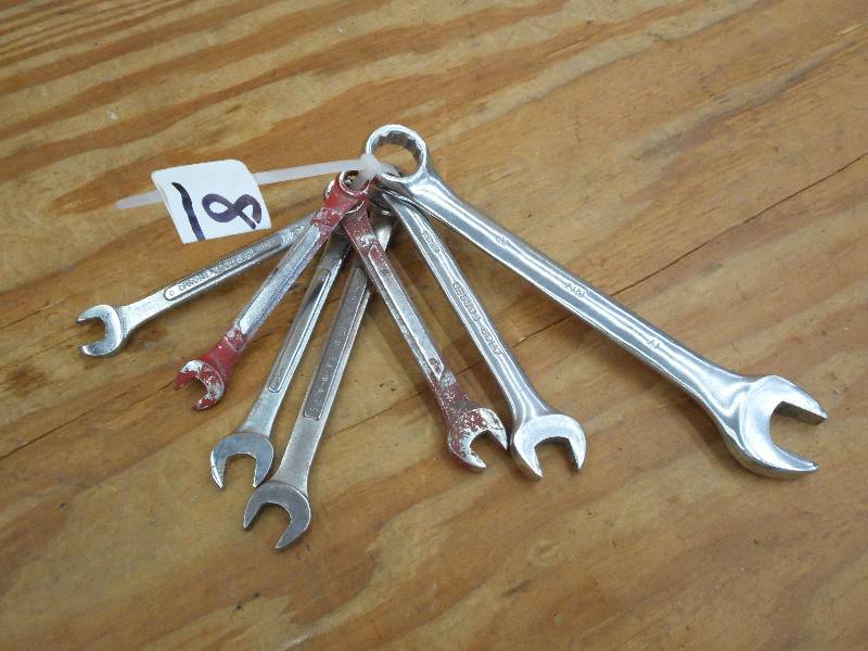 lot 81 image: 7-Piece Metric Wrench Set ...