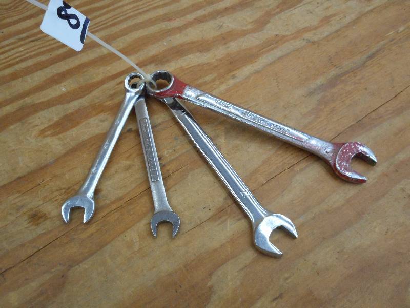 lot 89 image: 4-Piece Metric Wrench Set ...