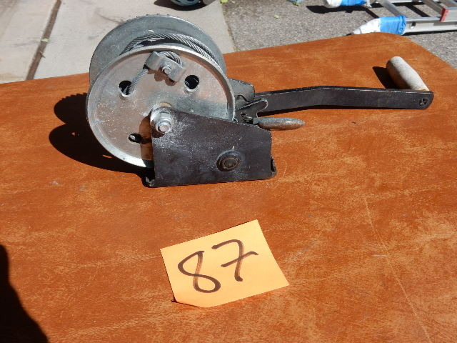 lot 87 image: Boat Winch with Cable and hook