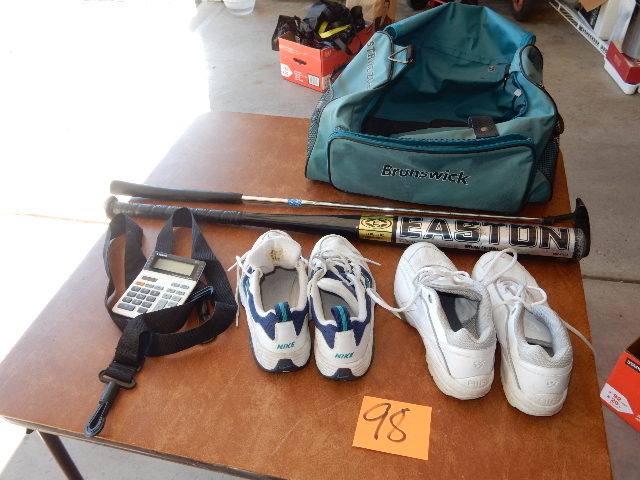 lot 98 image: Womens Sports Shoes, and Golf Shoes, Easton  Softball Bat,