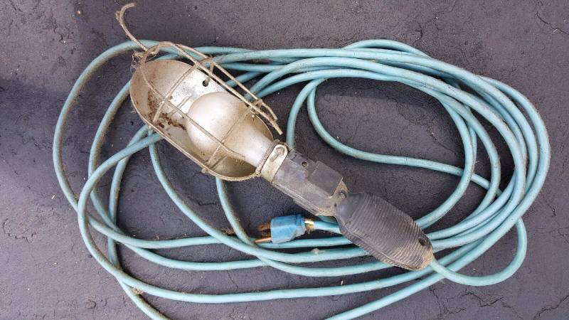 lot 104 image: Misc. Screws, Lock washers and Trouble Light